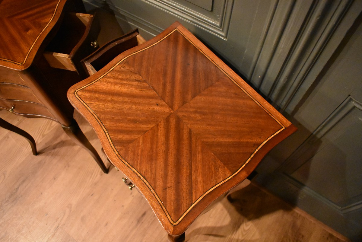 Pair Of Louis XV Style Bedside Tables-photo-1
