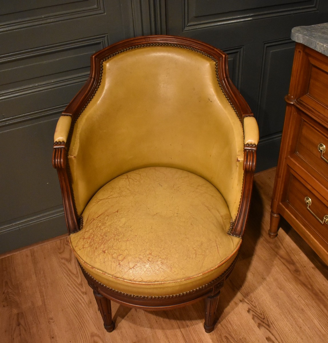 Fauteuil De Bureau De Style Louis XVI-photo-4