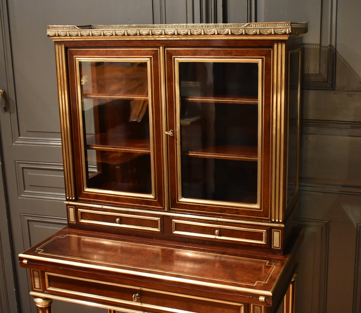 Bureau bonheur du jour de style Louis XVI-photo-2