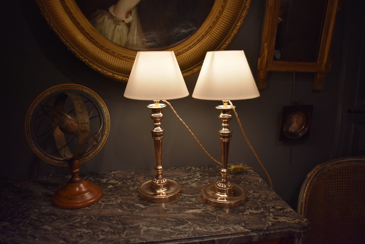 Paire de lampes Empire