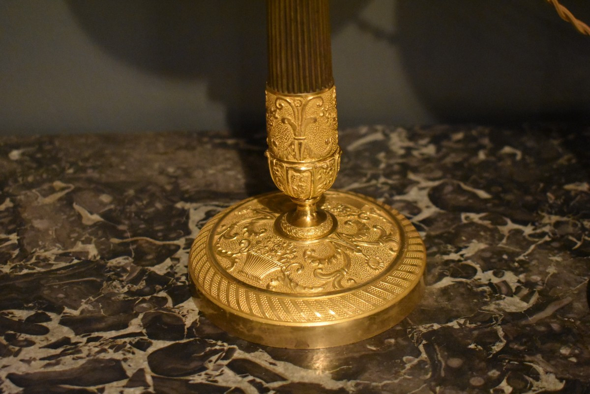Pair Of Gilt Bronze Lamps-photo-1
