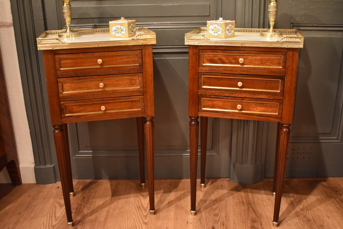 Paire de chevets de style Louis XVI-photo-3
