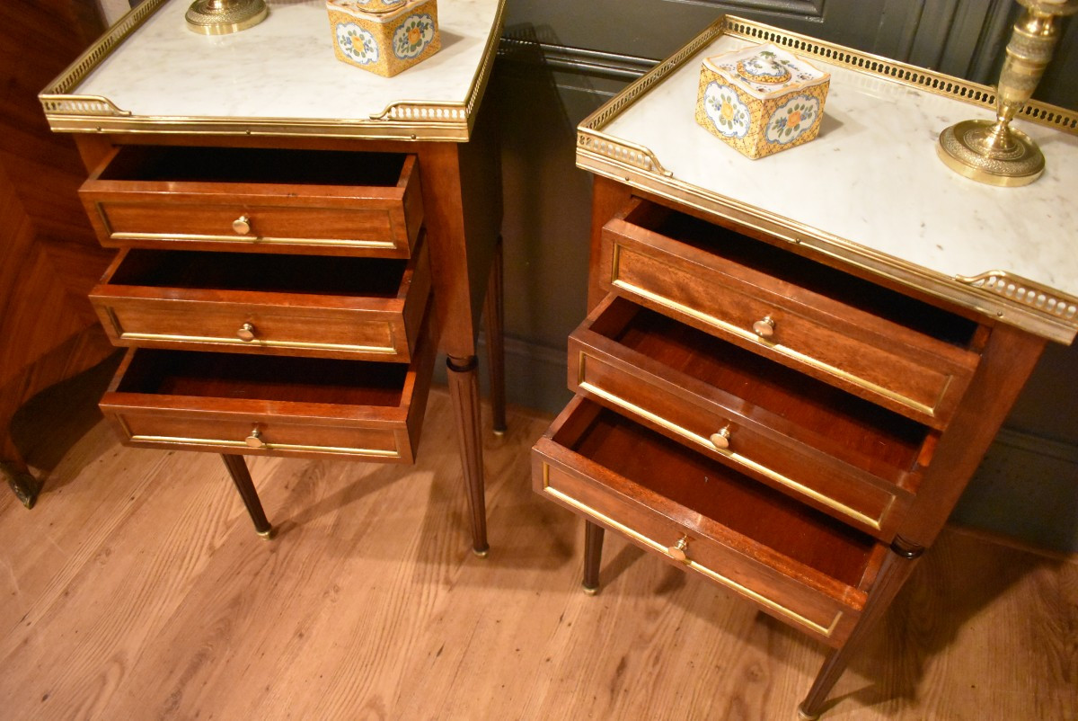 Paire de chevets de style Louis XVI-photo-2