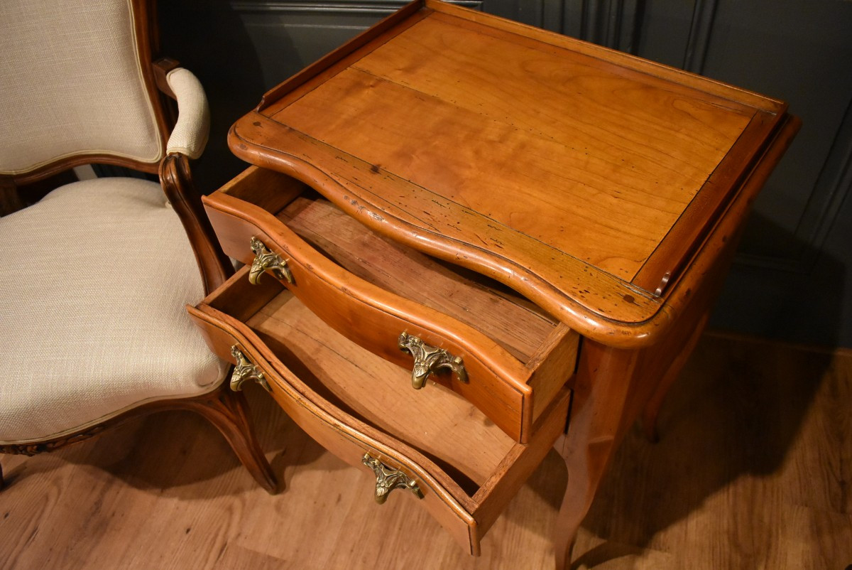 Louis XV Style Bedside Table By Mailfert-photo-3