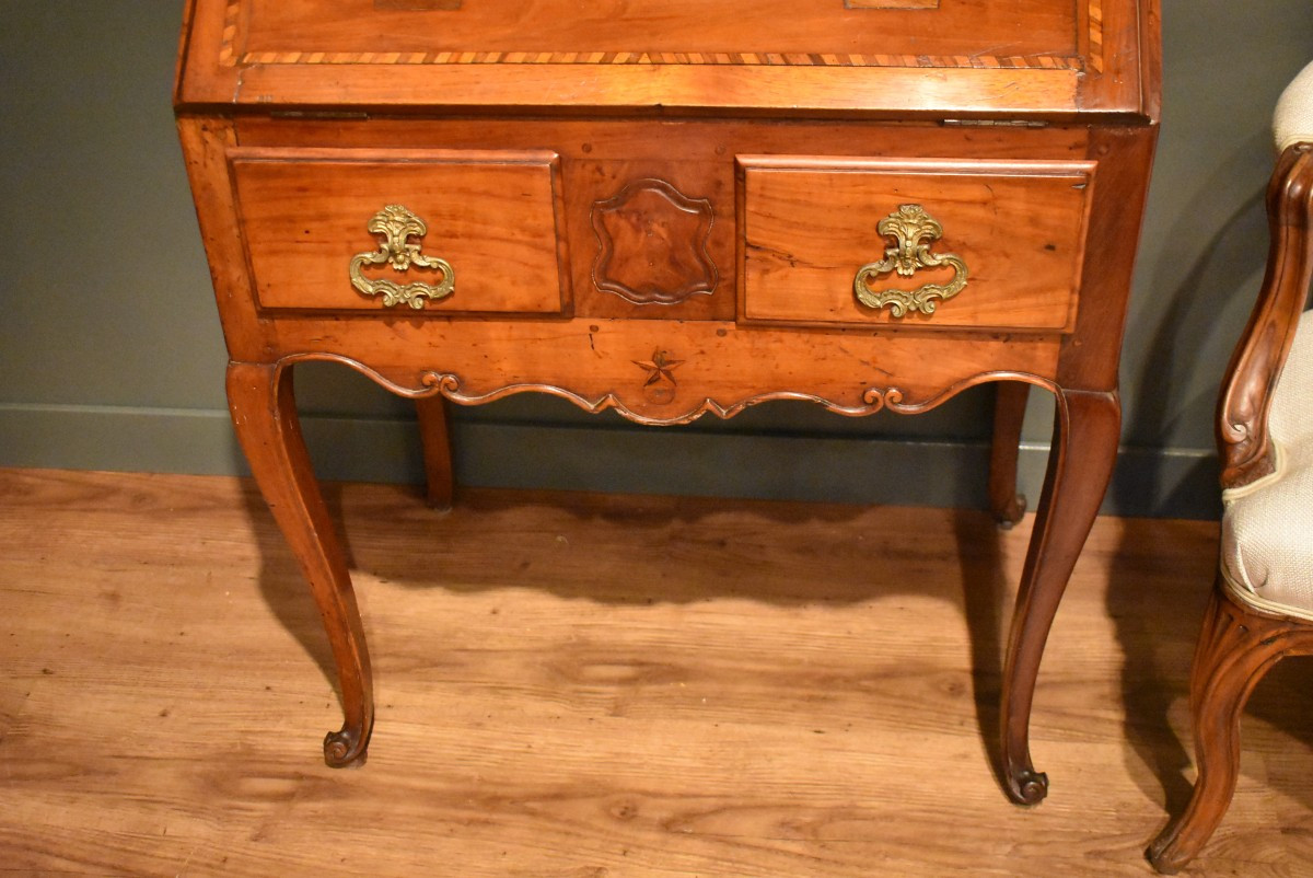 Petit bureau de pente Louis XV-photo-4
