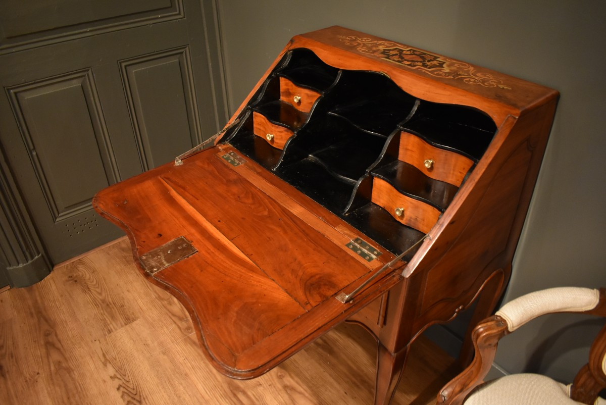 Petit bureau de pente Louis XV-photo-3