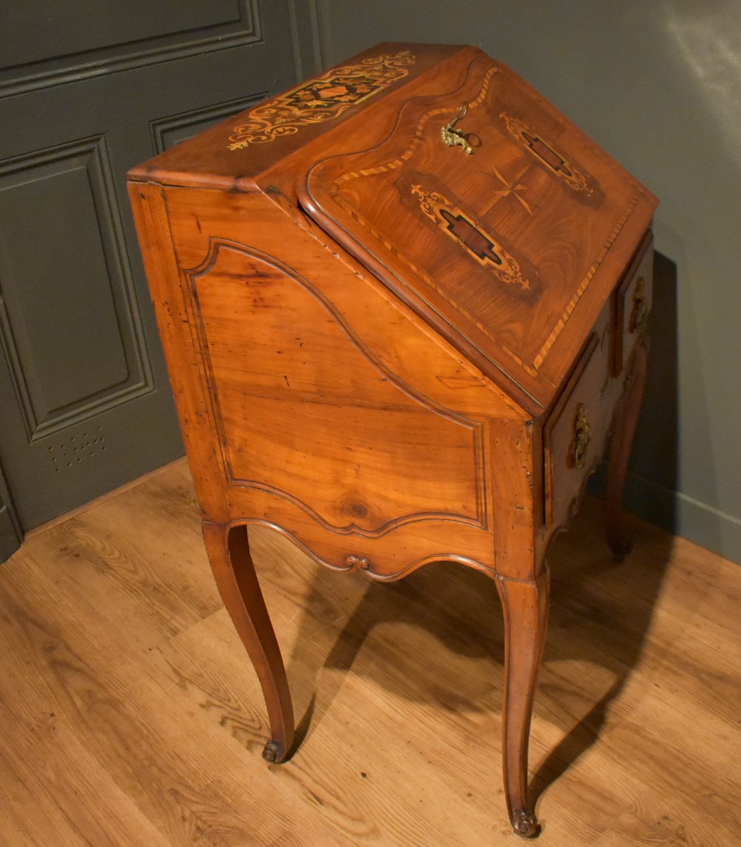 Petit bureau de pente Louis XV-photo-7