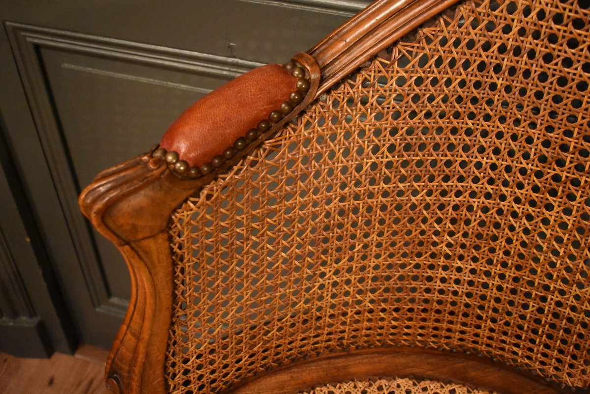 Louis XV Style Caned Office Chair-photo-1
