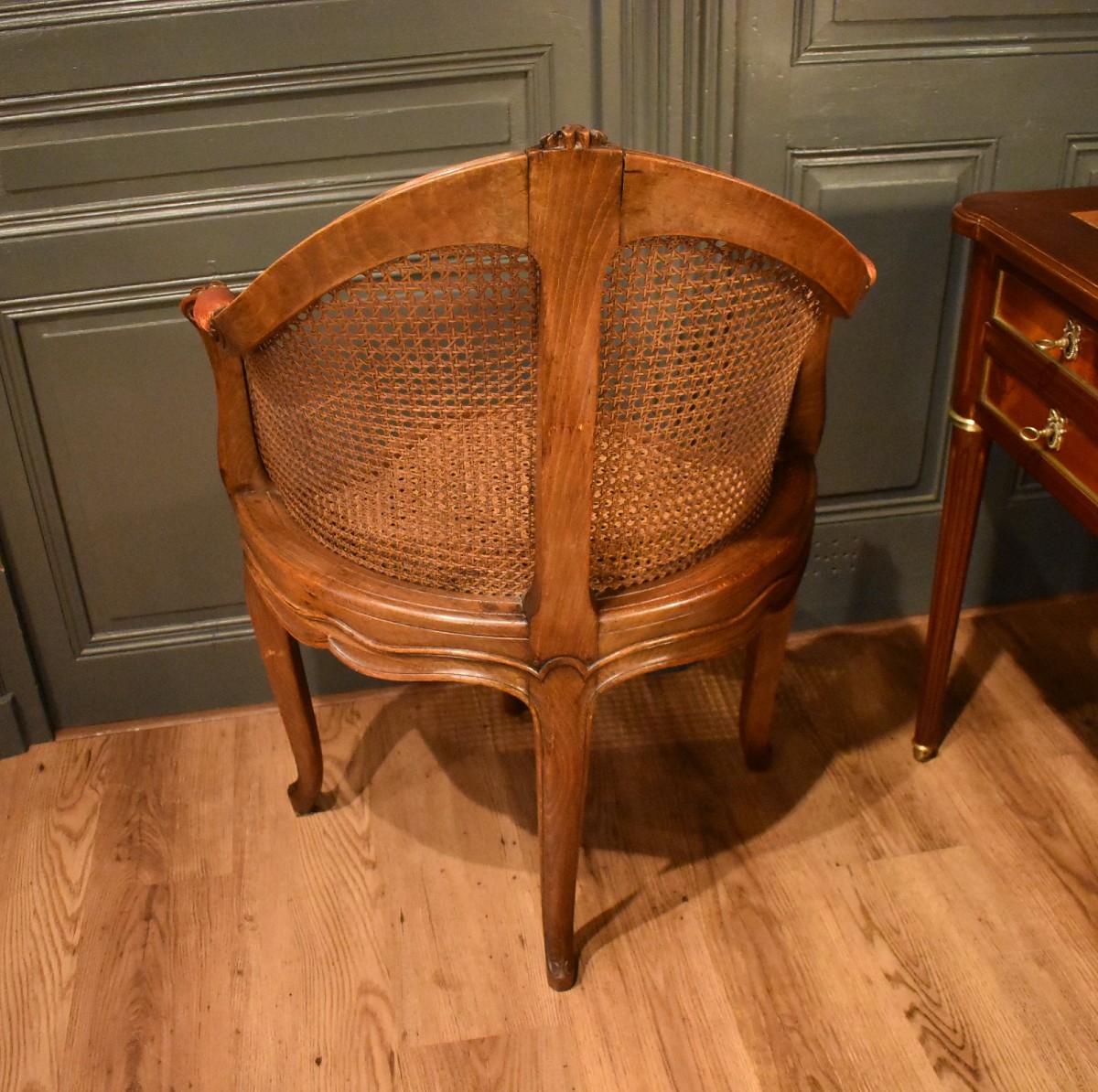 Louis XV Style Caned Office Chair-photo-5
