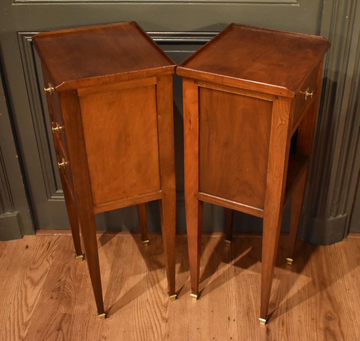 Pair Of Walnut Bedside Tables-photo-6