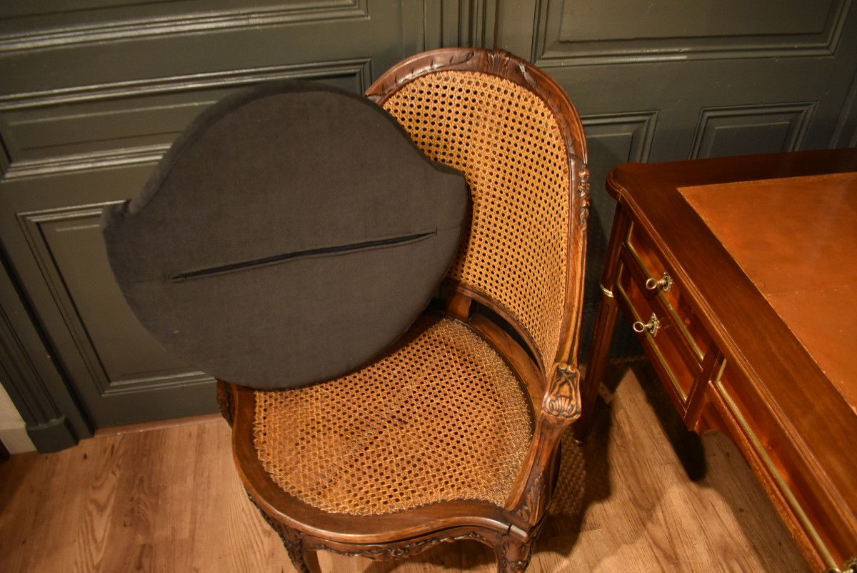 Fauteuil de bureau en noyer-photo-2