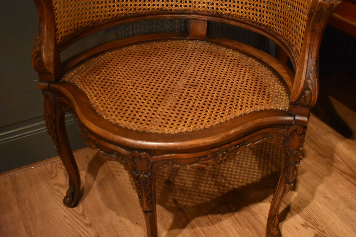 Fauteuil de bureau en noyer-photo-4