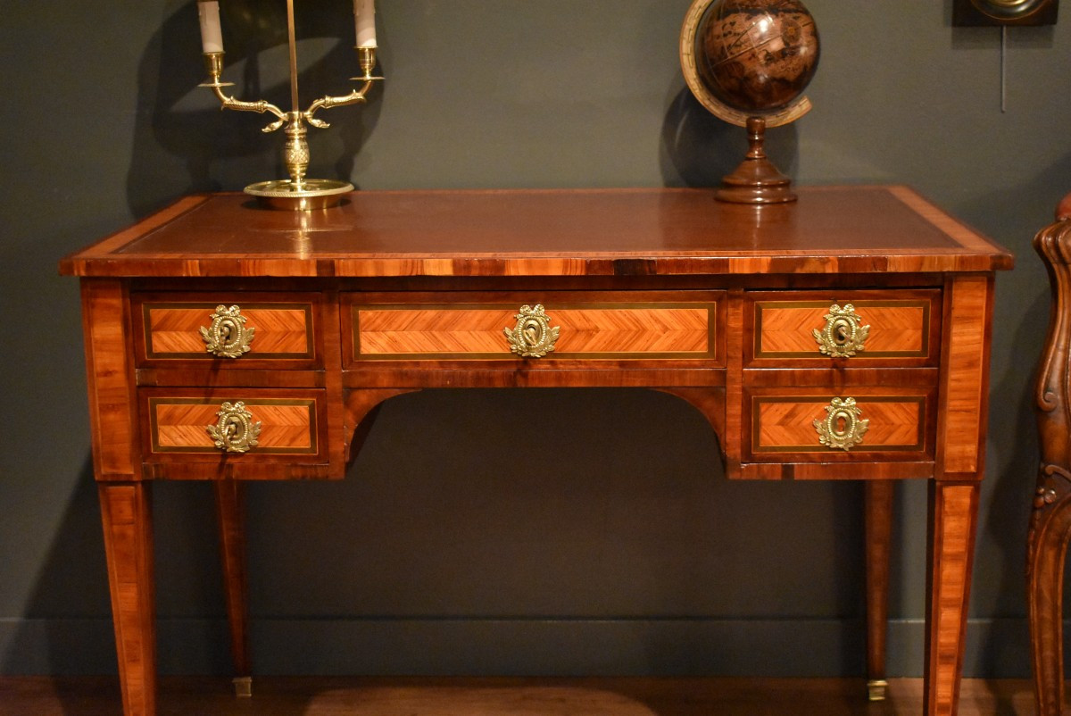 Small Louis XVI Style Flat Desk-photo-3