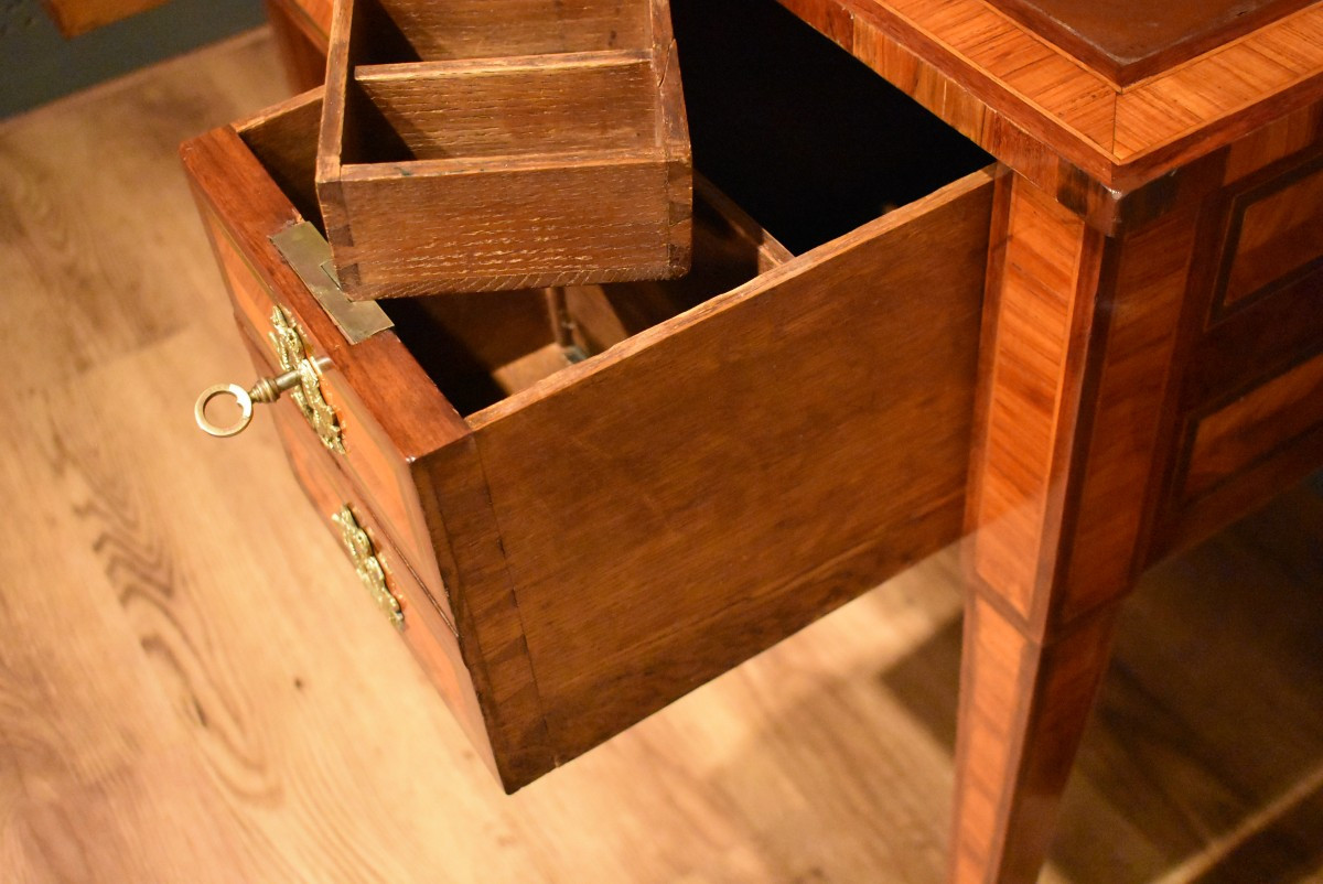Small Louis XVI Style Flat Desk-photo-2