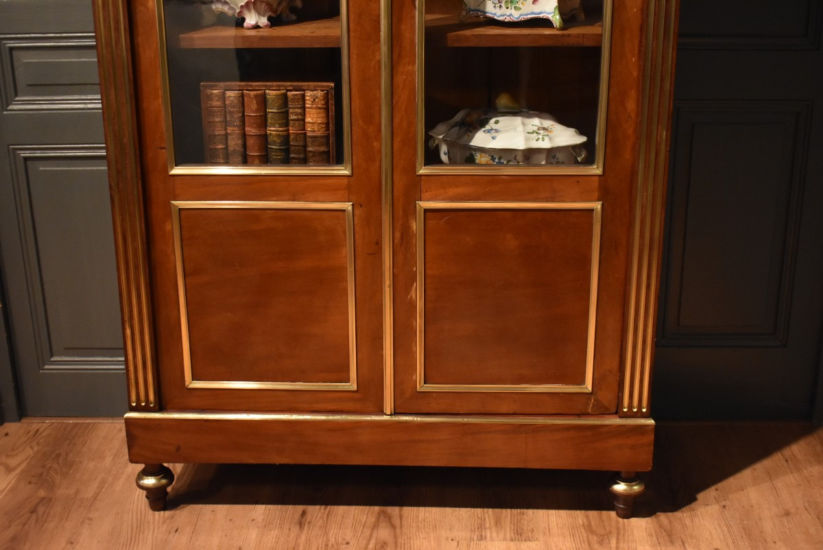 Louis XVI Style Mahogany Bookcase-photo-4