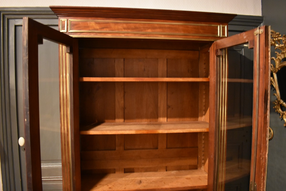 Louis XVI Style Mahogany Bookcase-photo-1