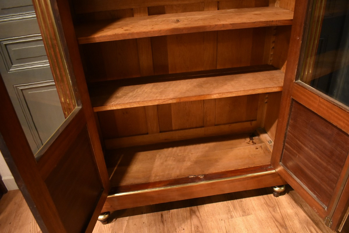 Louis XVI Style Mahogany Bookcase-photo-2
