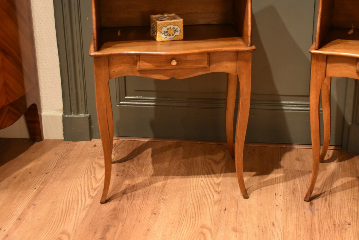 Paire de chevets en noyer-photo-2