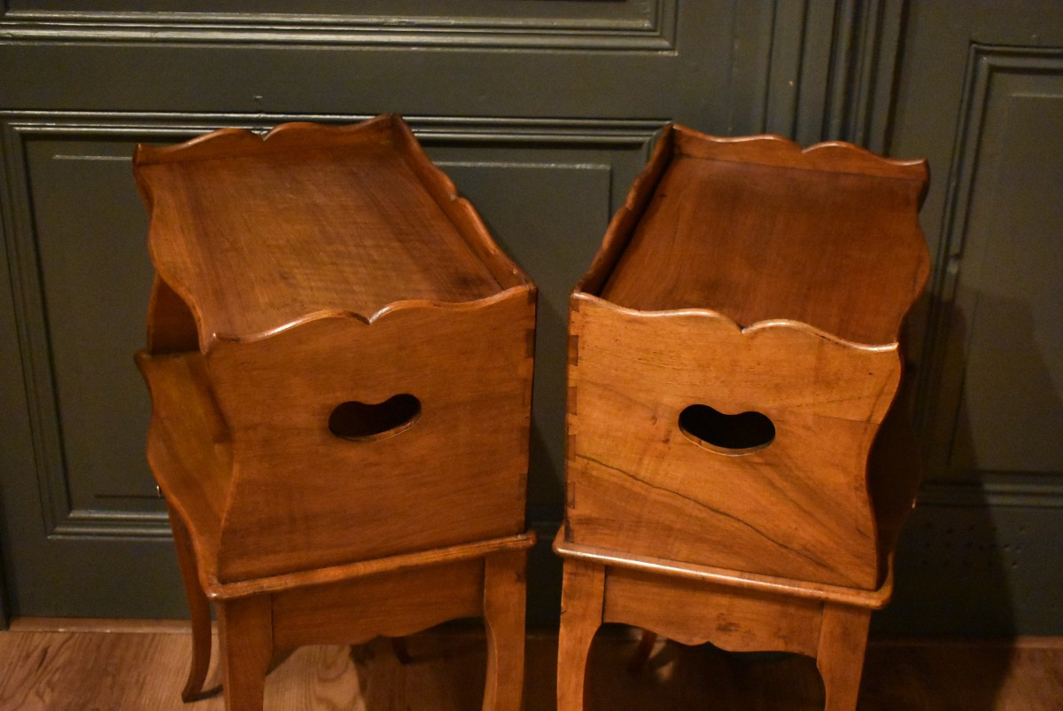 Paire de chevets en noyer-photo-8