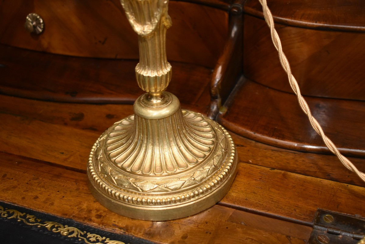 Pair Of Gilt Bronze Lamps-photo-4