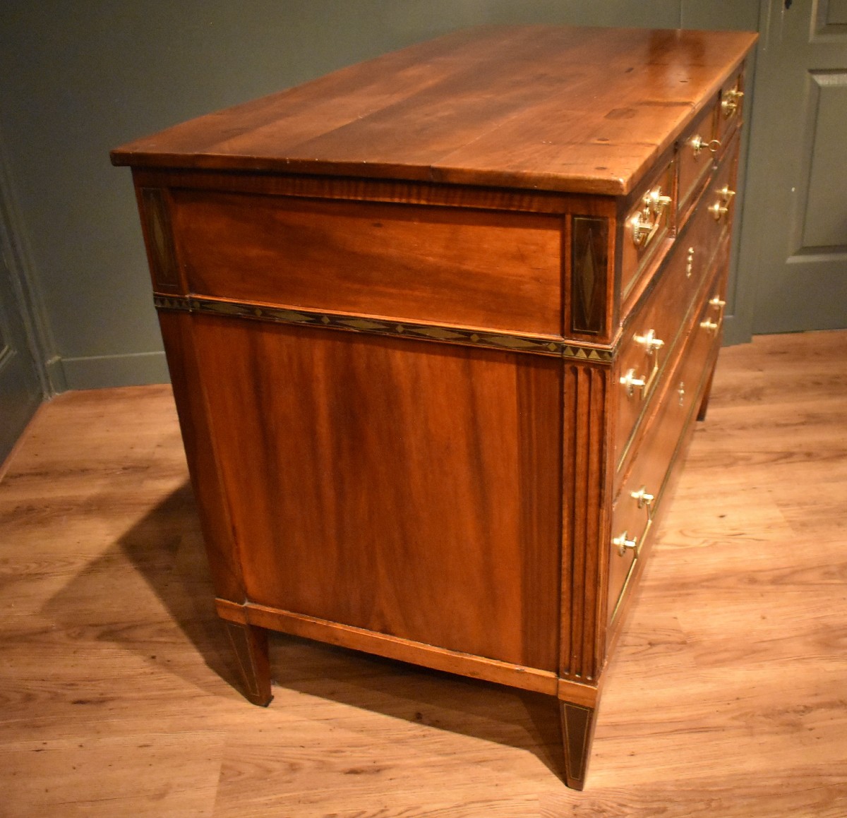 Louis XVI Walnut Chest Of Drawers-photo-7
