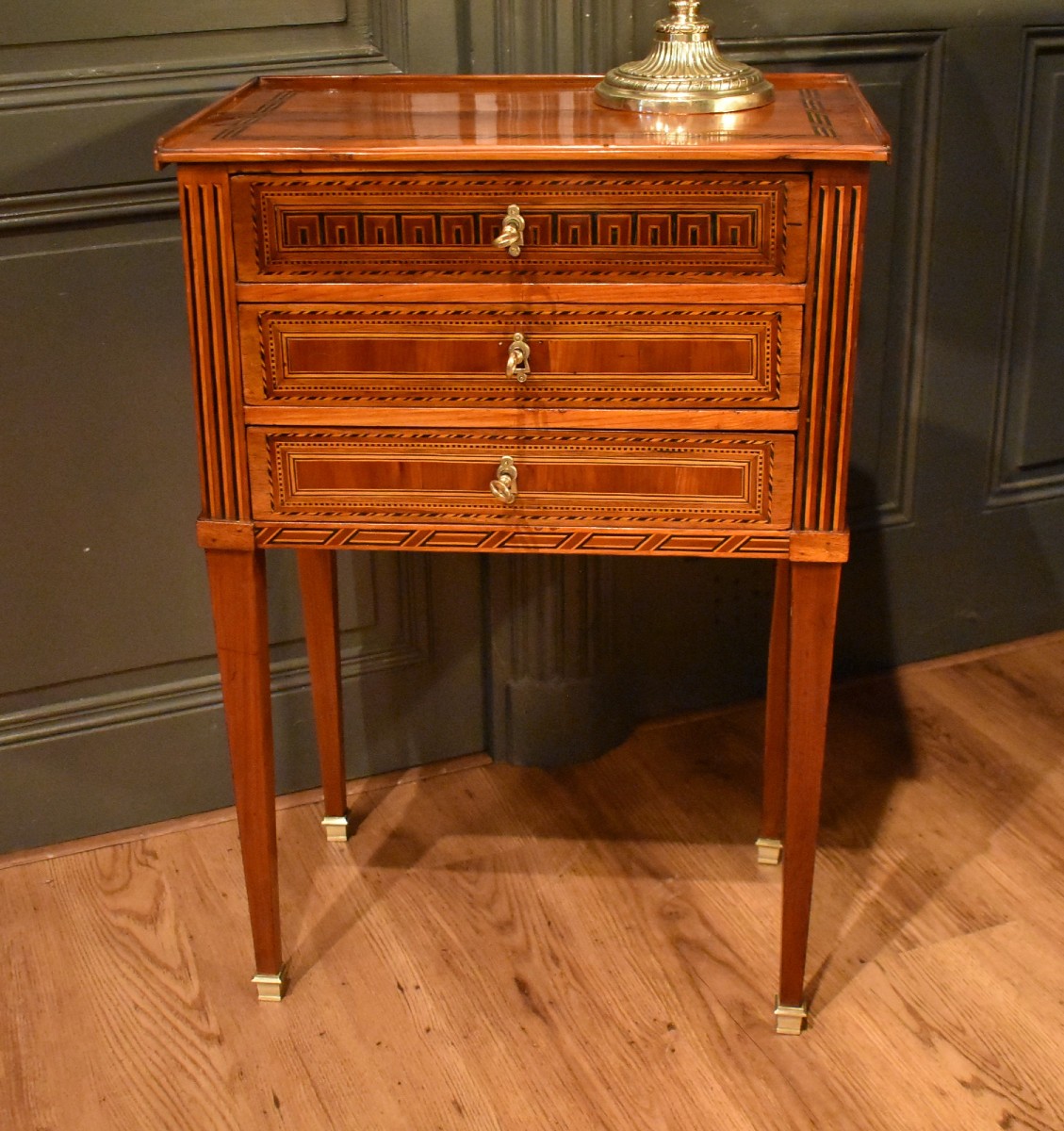 Louis XVI Marquetry Chiffonier Table-photo-2