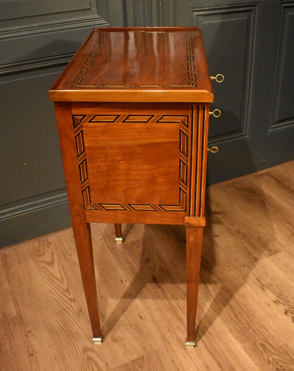Louis XVI Marquetry Chiffonier Table-photo-4