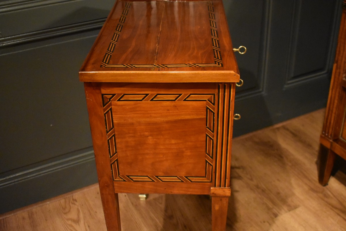 Louis XVI Marquetry Chiffonier Table-photo-5