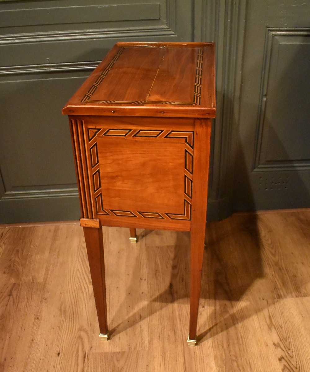 Louis XVI Marquetry Chiffonier Table-photo-7