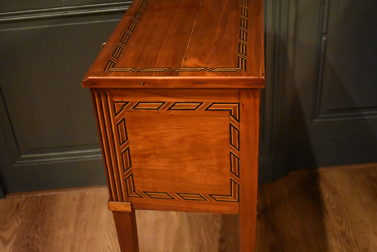 Louis XVI Marquetry Chiffonier Table-photo-8