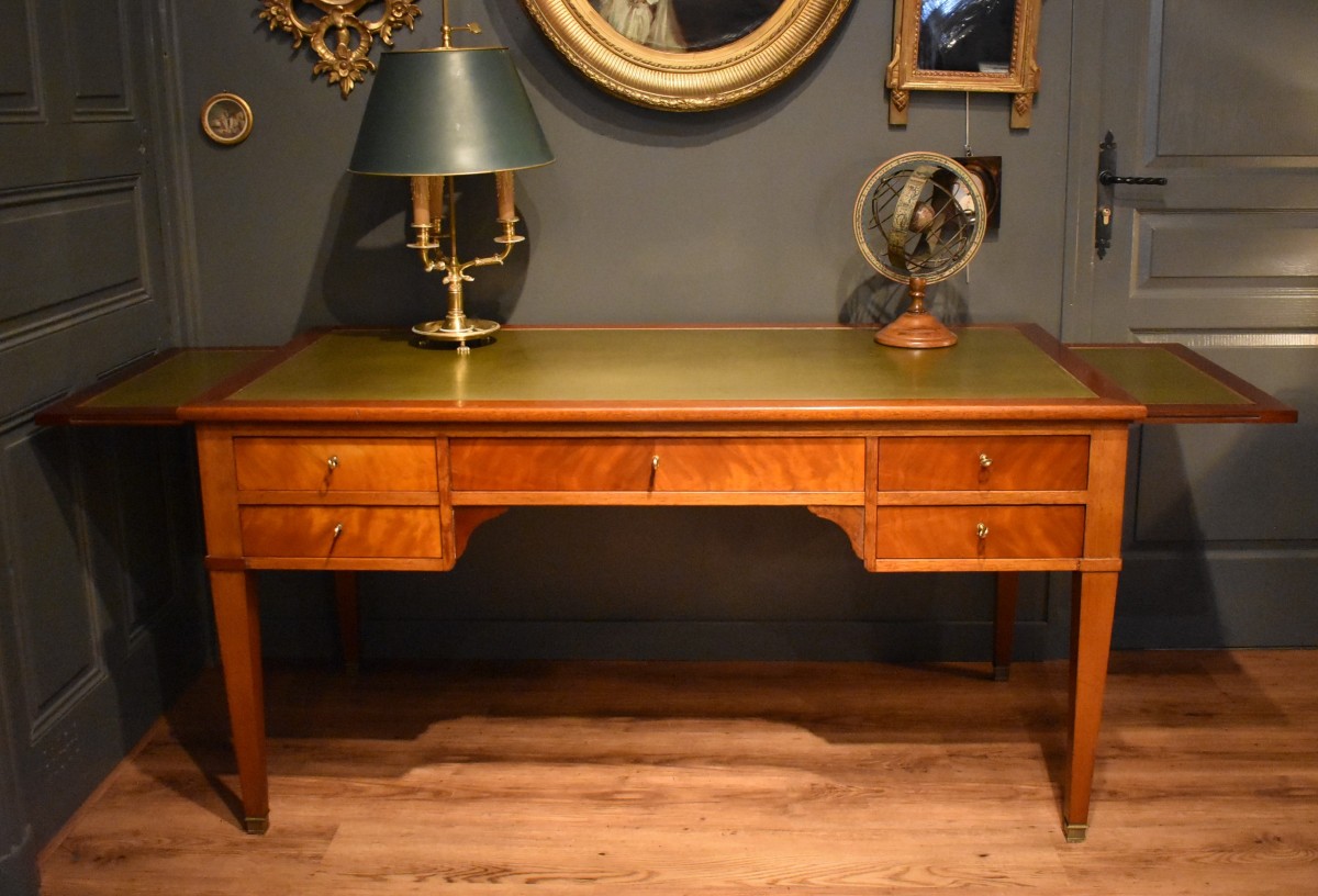 Grand bureau plat de style Louis XVI-photo-2
