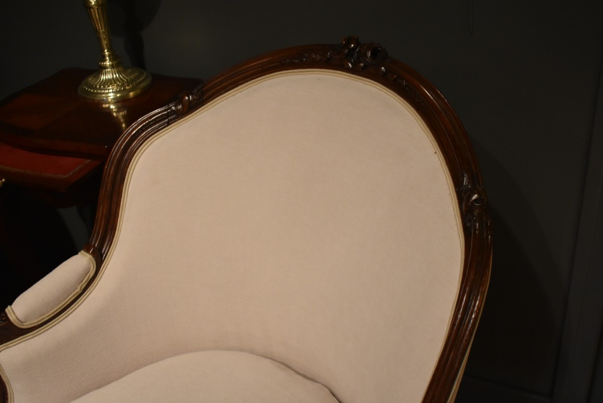 Pair Of Walnut Bergere Chairs-photo-4