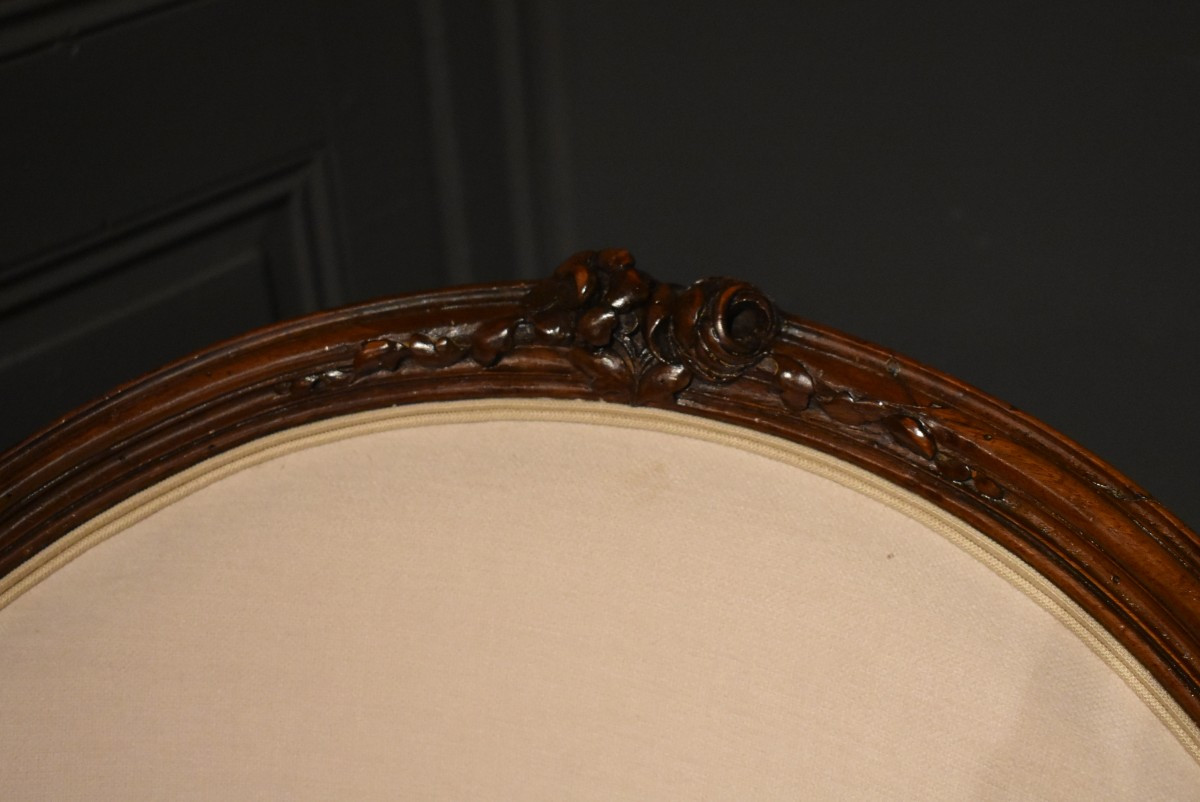 Pair Of Walnut Bergere Chairs-photo-3
