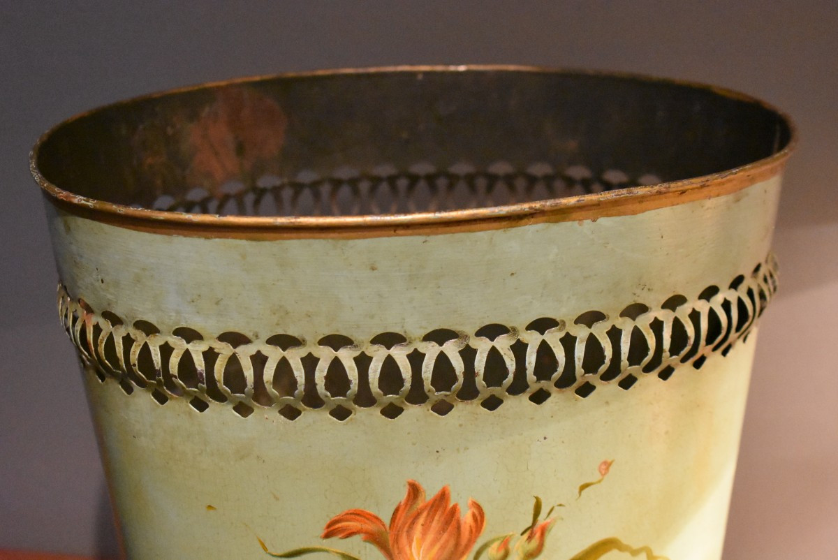 Painted Sheet Metal Wastepaper Basket-photo-3