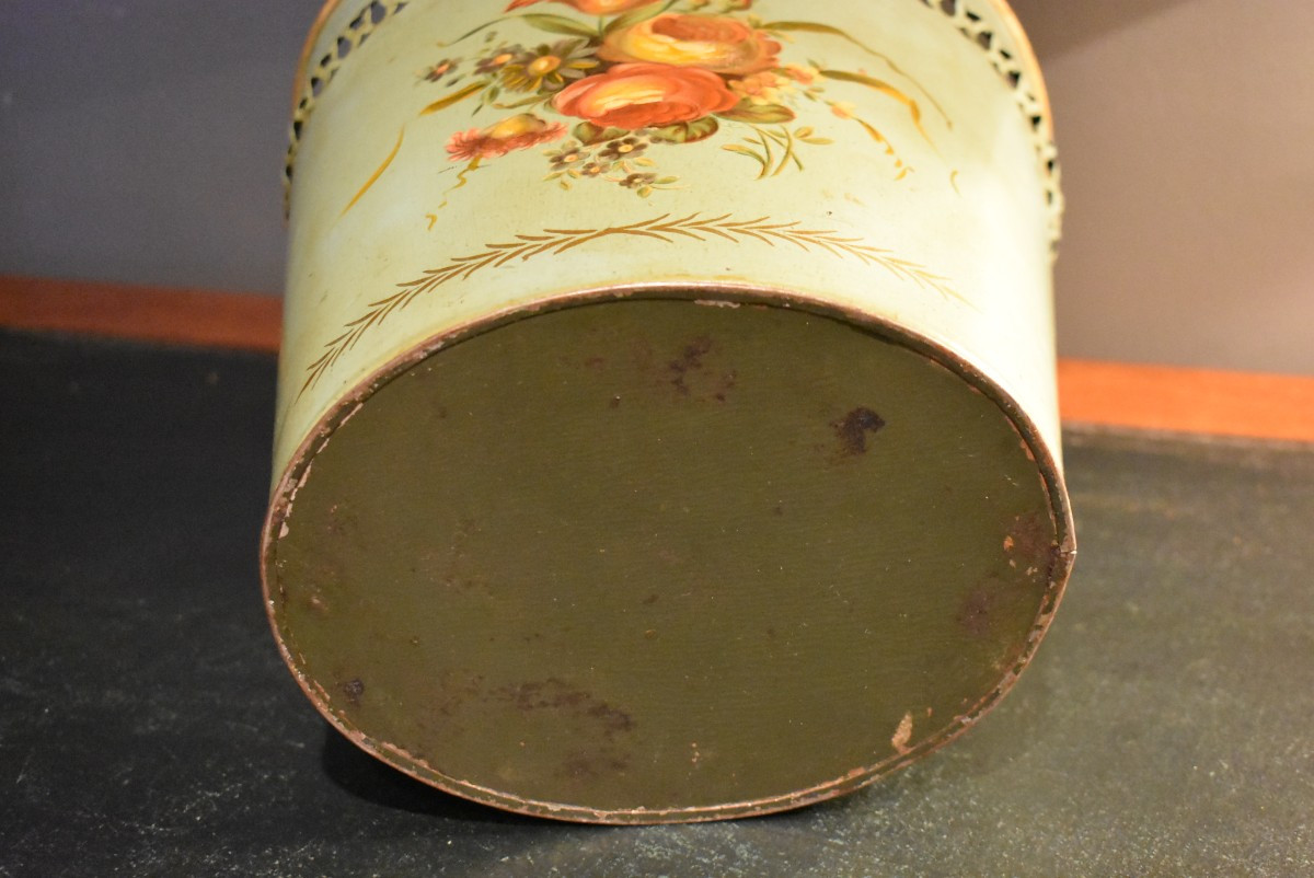 Painted Sheet Metal Wastepaper Basket-photo-3