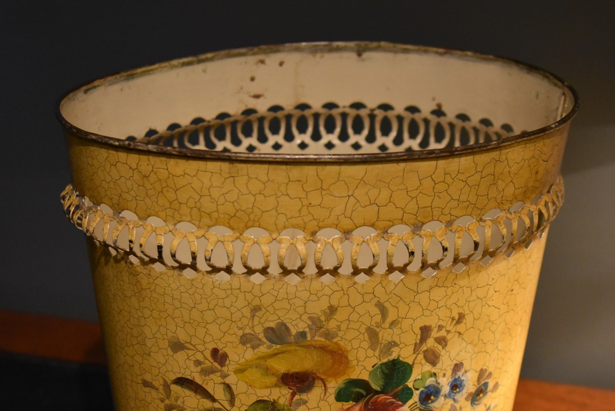 Painted Sheet Metal Wastepaper Basket-photo-3