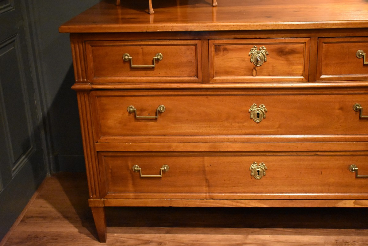 Louis XVI Walnut Chest Of Drawers-photo-3