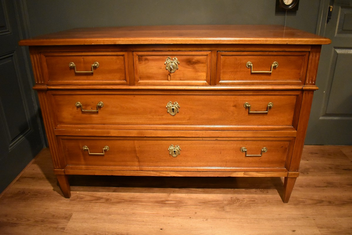 Louis XVI Walnut Chest Of Drawers-photo-2