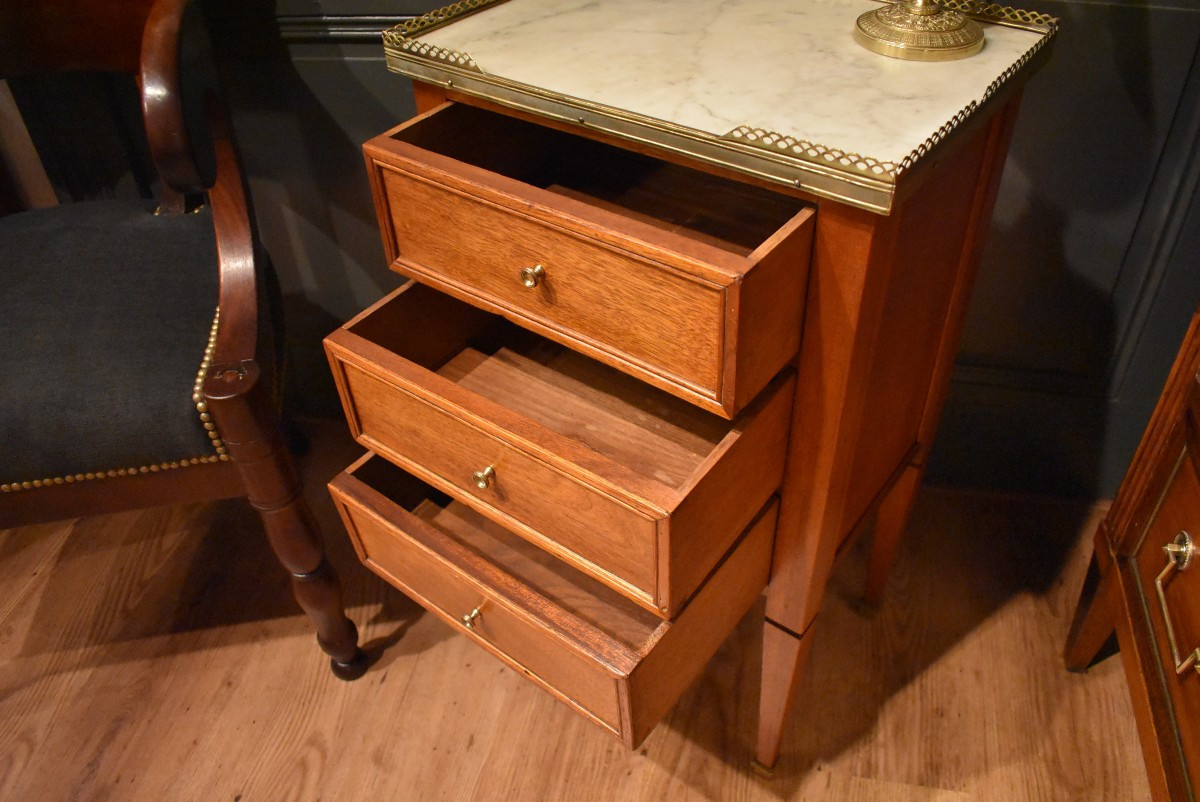 Chevet de style Louis XVI en acajou-photo-4