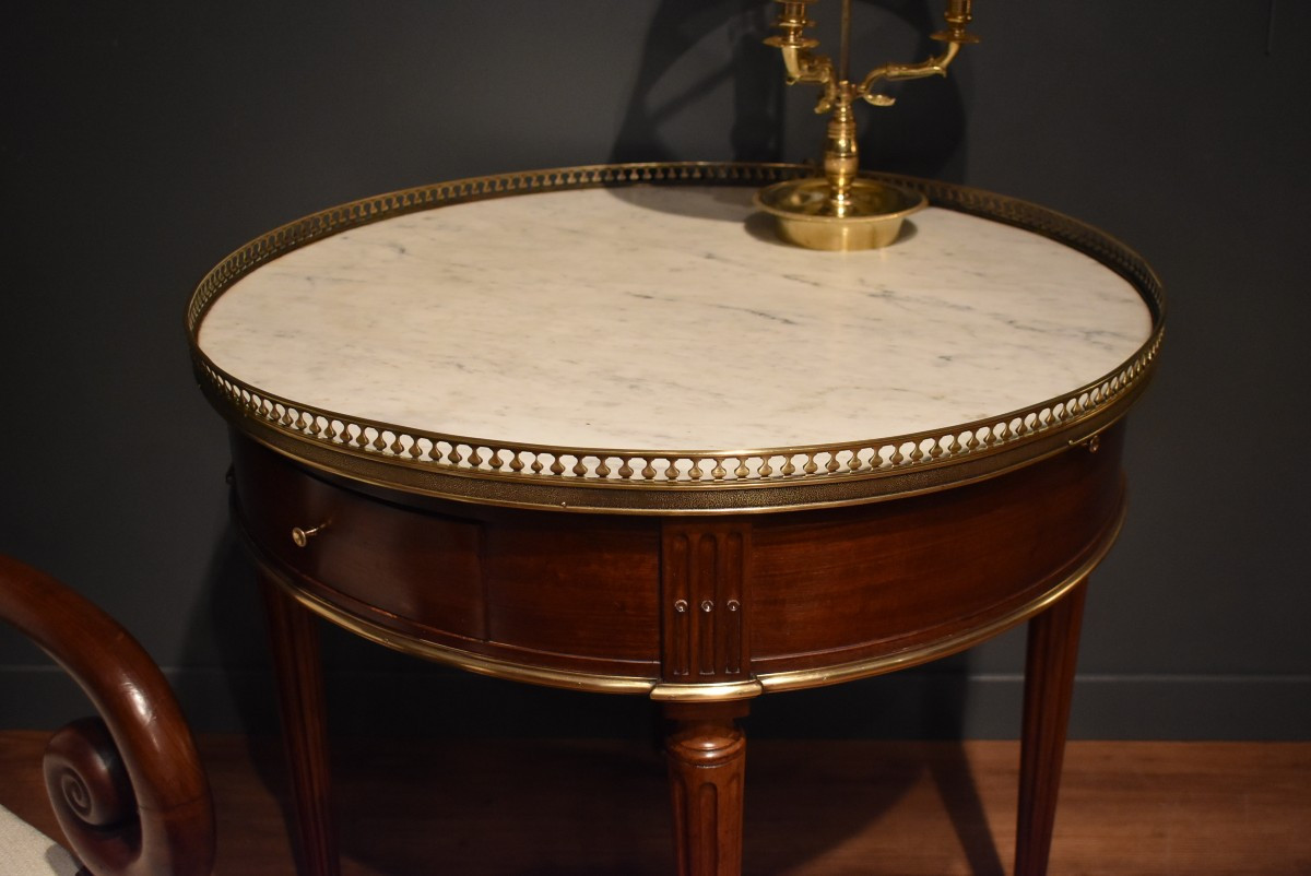 Table bouillotte en acajou-photo-2