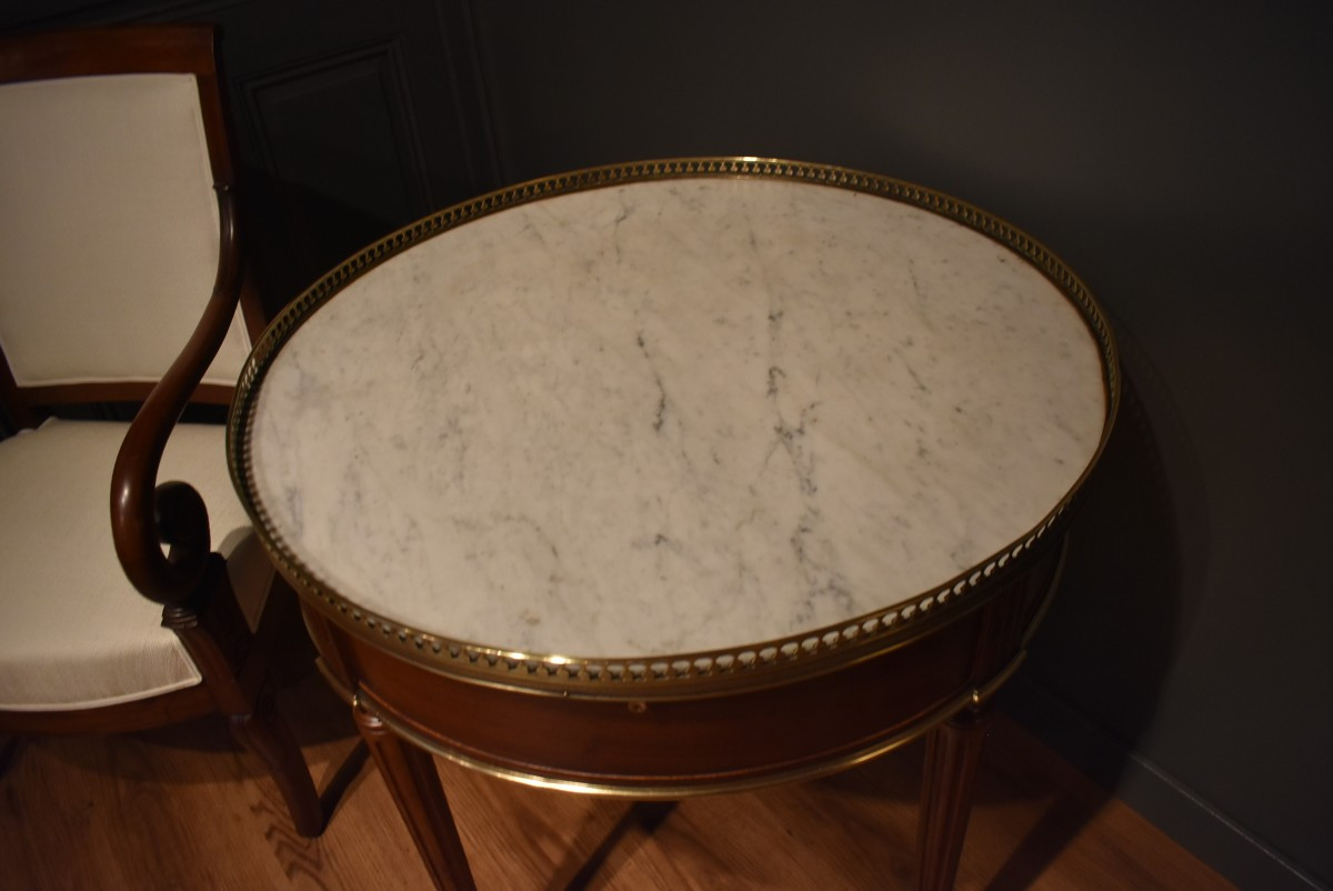 Table bouillotte en acajou-photo-1