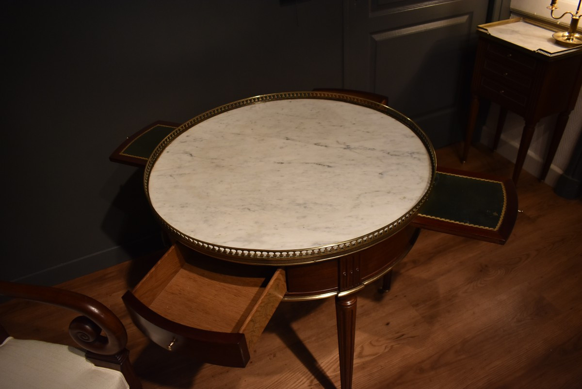 Table bouillotte en acajou-photo-2