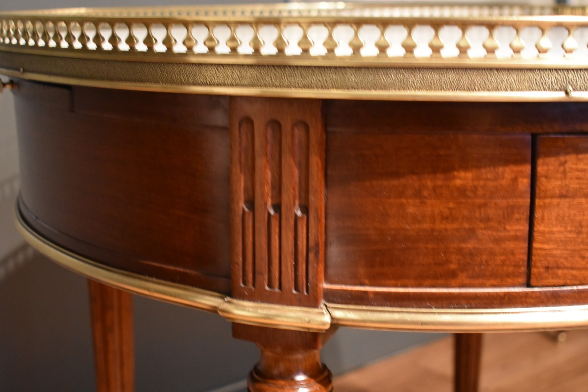 Table bouillotte en acajou-photo-3