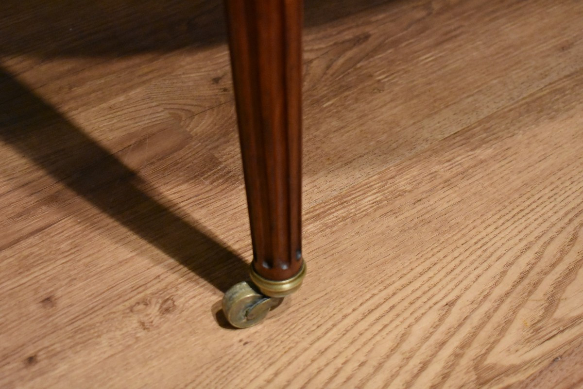 Table bouillotte en acajou-photo-4