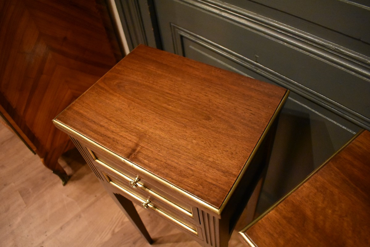 Paire de petits chevets  de style Louis XVI-photo-3