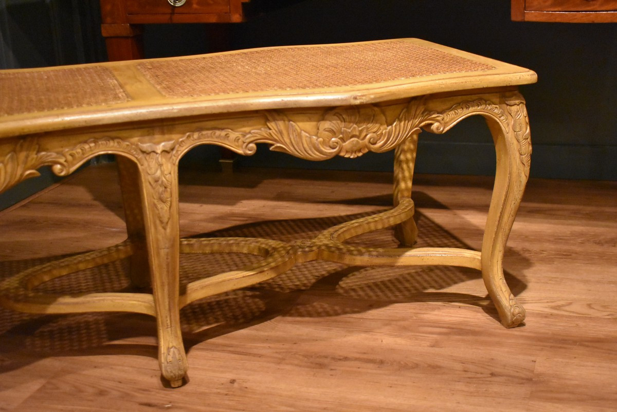 Grande banquette cannée de style  Louis XV-photo-4