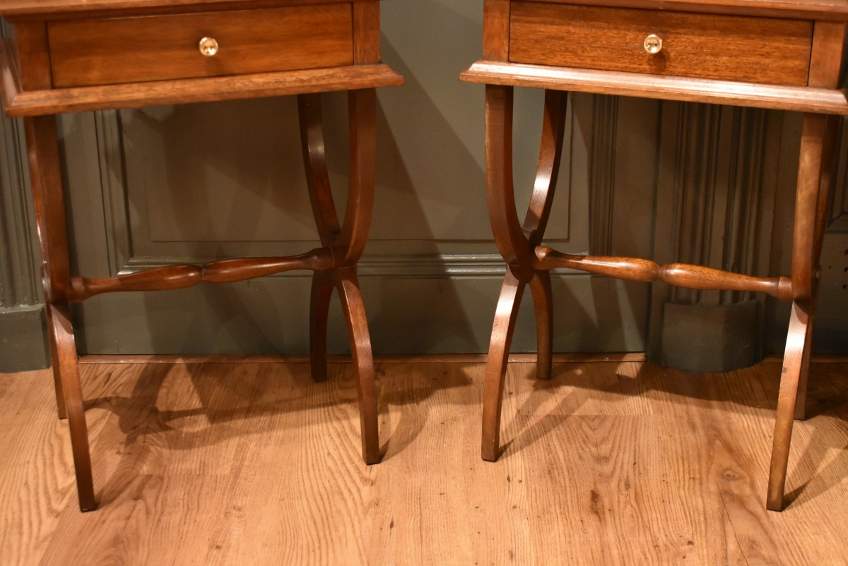 Pair Of Directoire Style Bedside Tables-photo-1