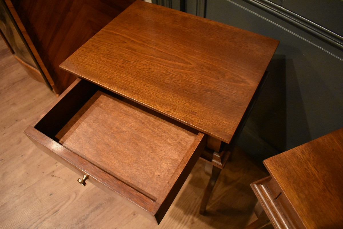 Pair Of Directoire Style Bedside Tables-photo-3