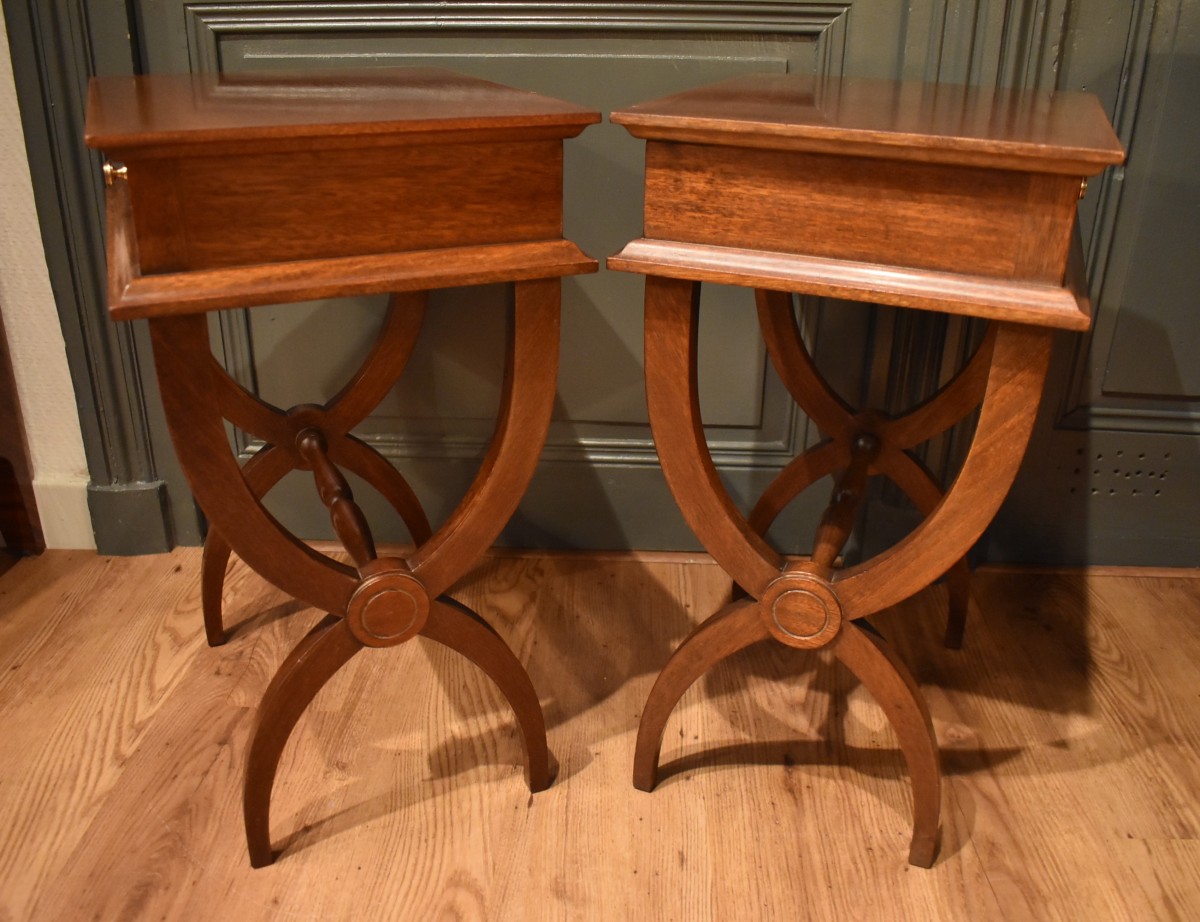 Pair Of Directoire Style Bedside Tables-photo-7