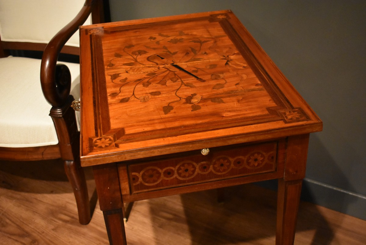 Table à écrire en marqueterie-photo-6